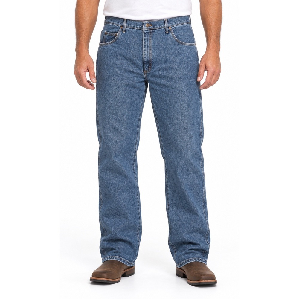 Wrangler Blues Jeans Mens 42x32 Classic Fit Boot Friendly Blue Denim NWT